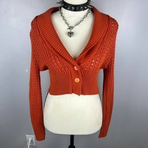 Orange 90s chunky sweater no